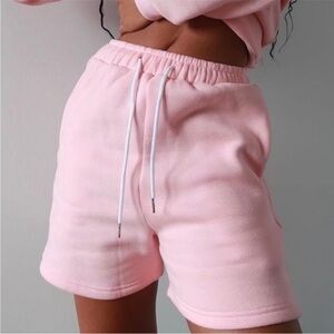 Verge Girl Beverly Hills Sweatshorts sz S/M Pink Blush Lounge Shorts Loungewear